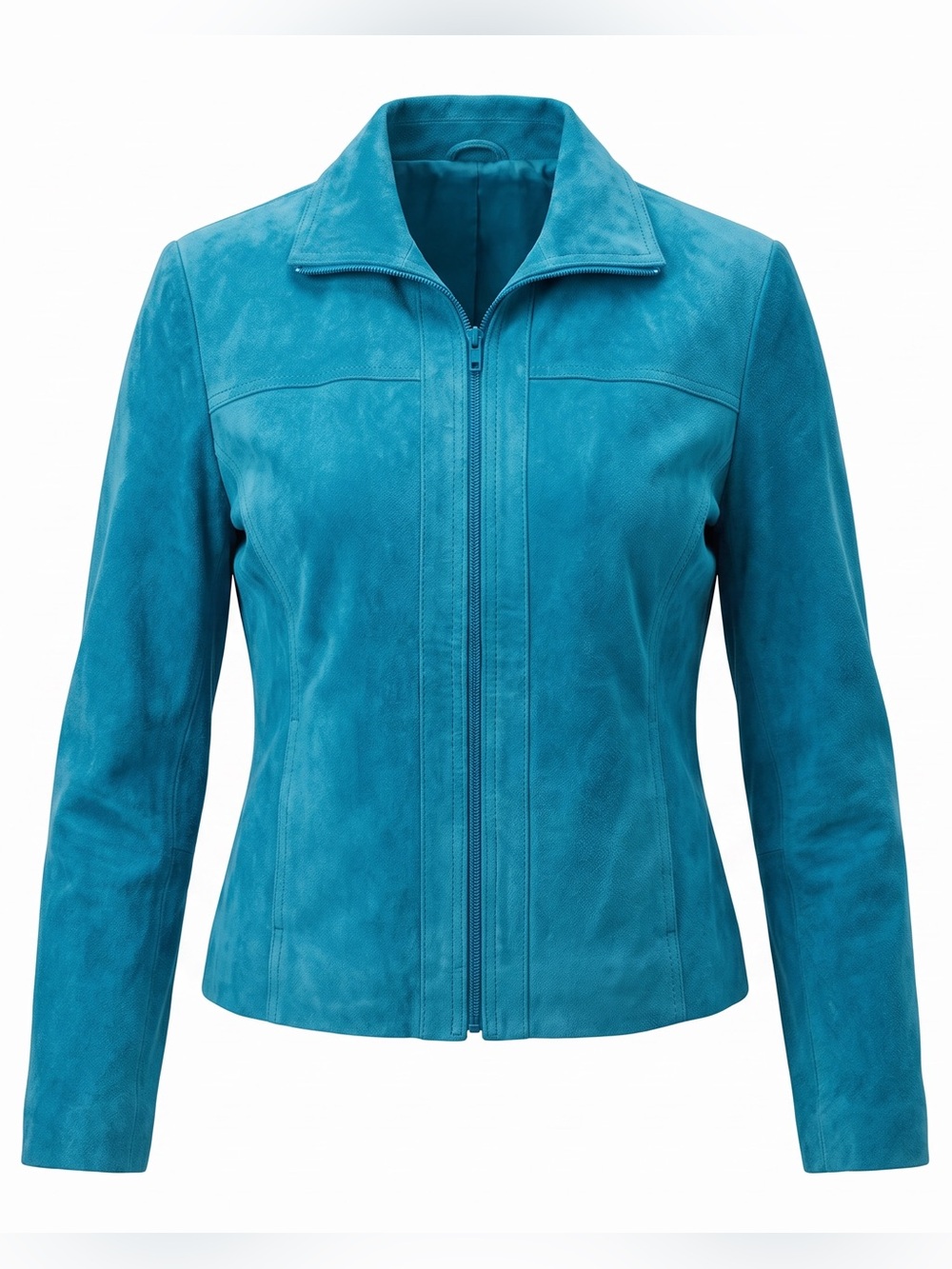 Yvonne & Marie Vintage Blue Leather Moto Jacket Women’s Size 6